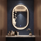 Framed LED Mirror with Backlit Design