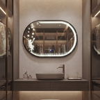 Framed LED Mirror with Backlit Design