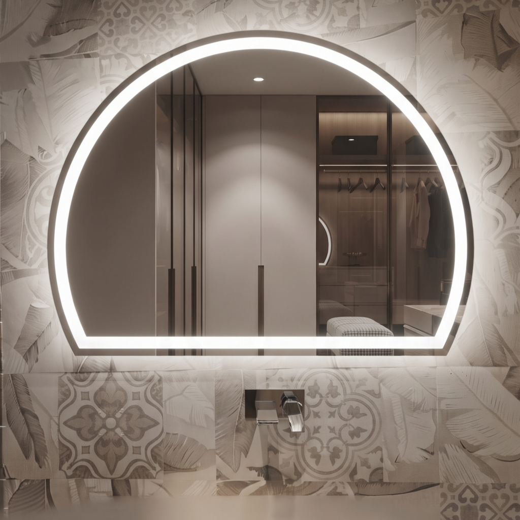 Arch Frameless LED Wall Mirror – Vanity & Dressing Area