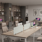 Desktop Divider Glass Panel for Workstations