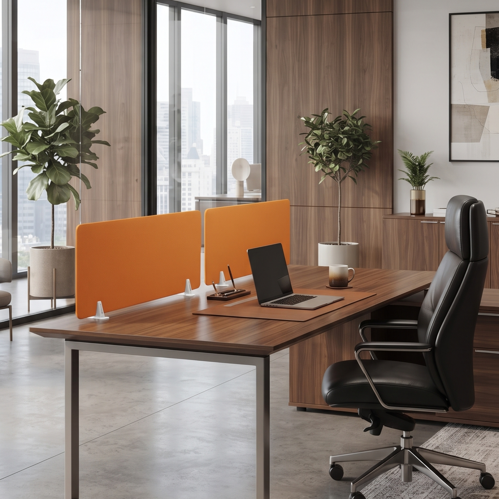 Office Workstation Glass Divider Panel