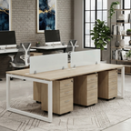 Desktop Divider Glass Panel for Workstations