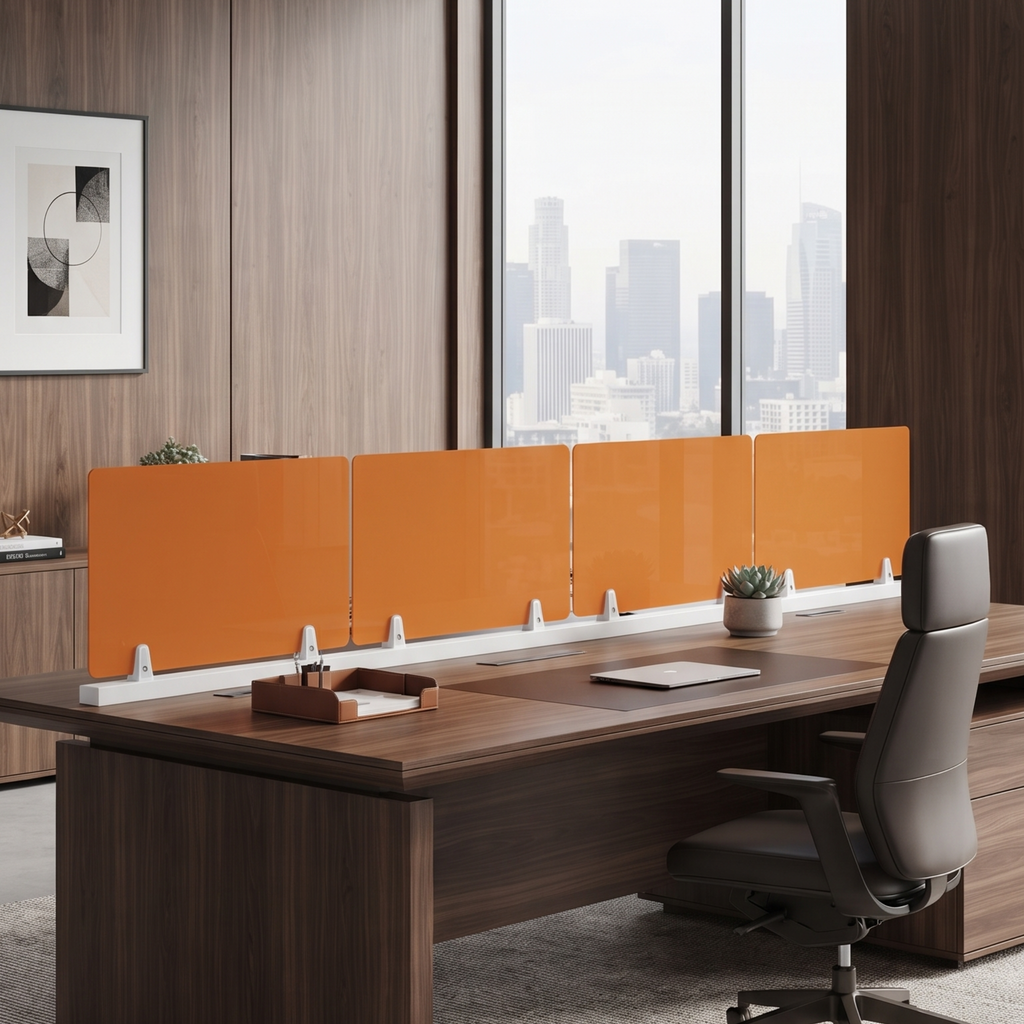 Office Workstation Glass Divider Panel