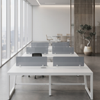 Minimalist Glass Desk Partition for Office Workstations