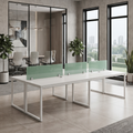 Minimalist Glass Desk Divider for Workstations