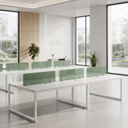 Minimalist Glass Desk Divider for Workstations