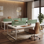 Minimalist Glass Desk Divider for Workstations