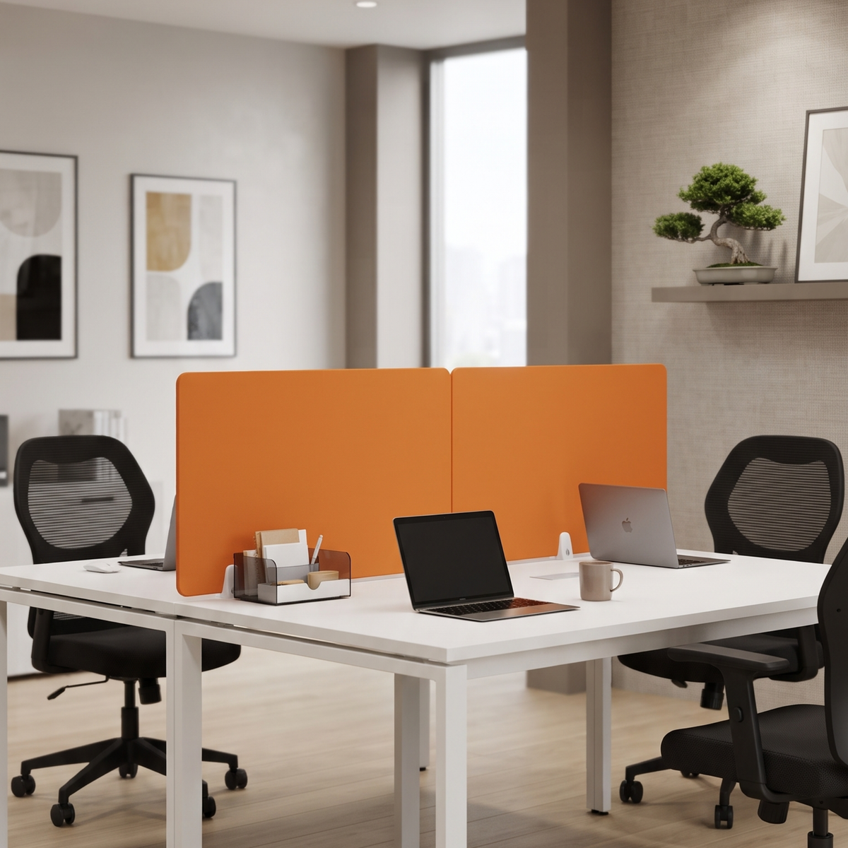 Office Workstation Glass Divider Panel