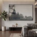 Coastal Temple Glass Print Wall Art