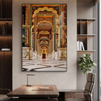 Royal Architecture Glass Print – Heritage Indian Palace Perspective