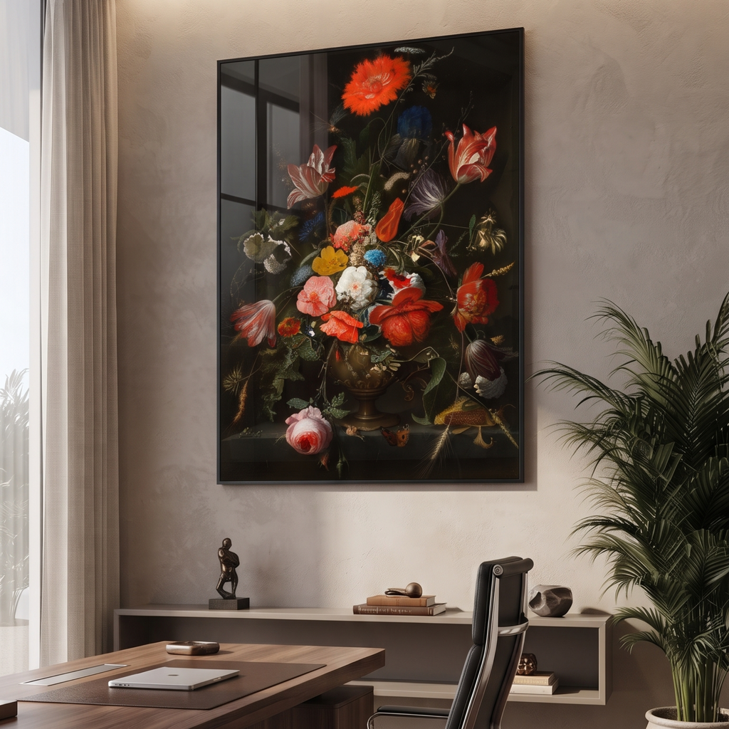 Baroque Floral Still Life Framed Wall Art