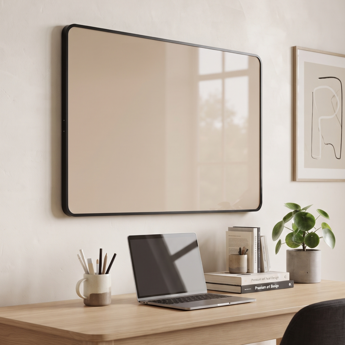 Framed Magnetic Glass Presentation Board