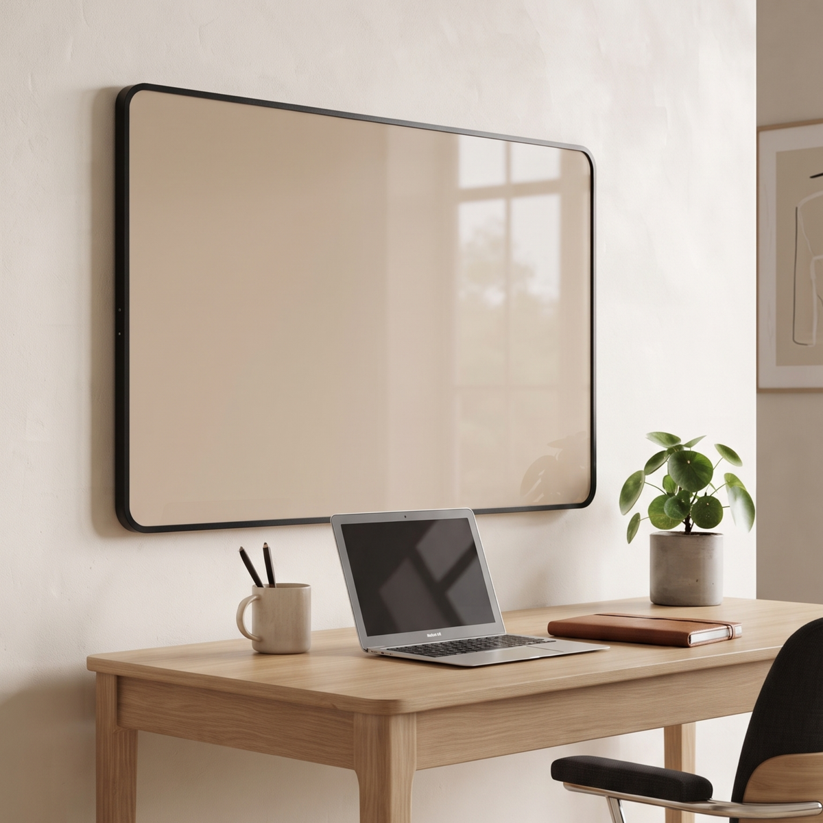 Framed Magnetic Glass Presentation Board