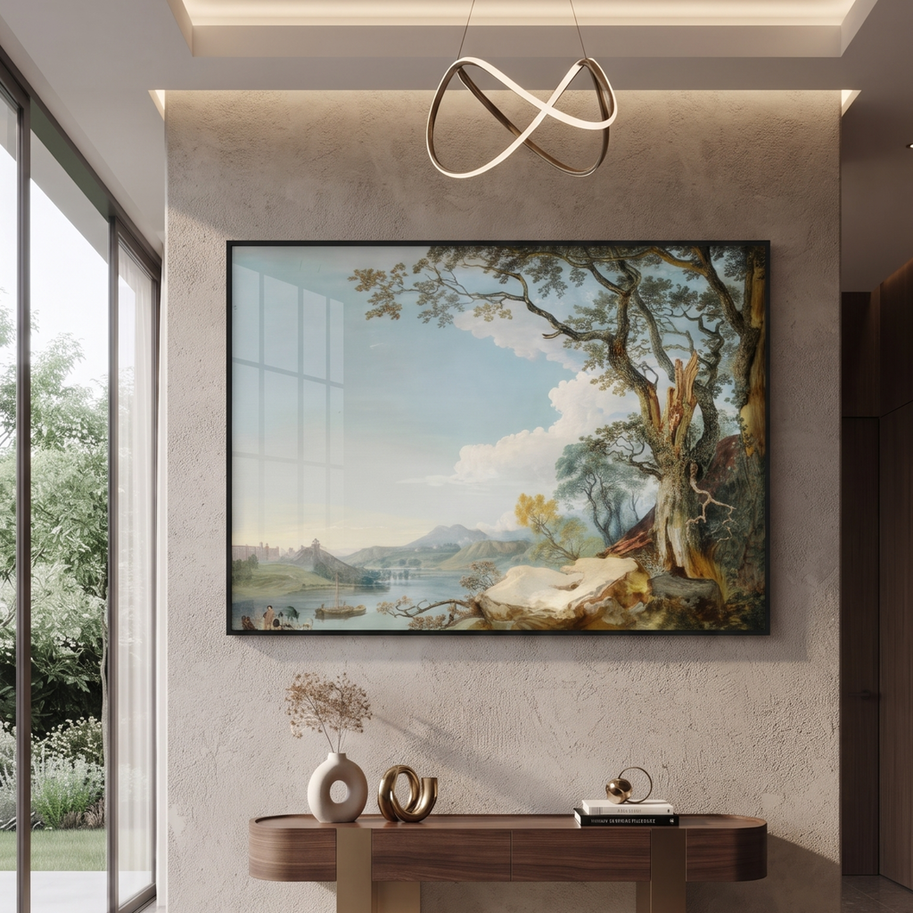 Classical Landscape Tempered Glass Wall Art
