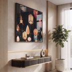 Celestial Lanterns LED Illuminated Glass Wall Art