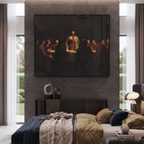 Sacred Gathering Illuminated Glass Wall Panel
