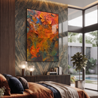 Ember & Earth Impasto Glass Print
