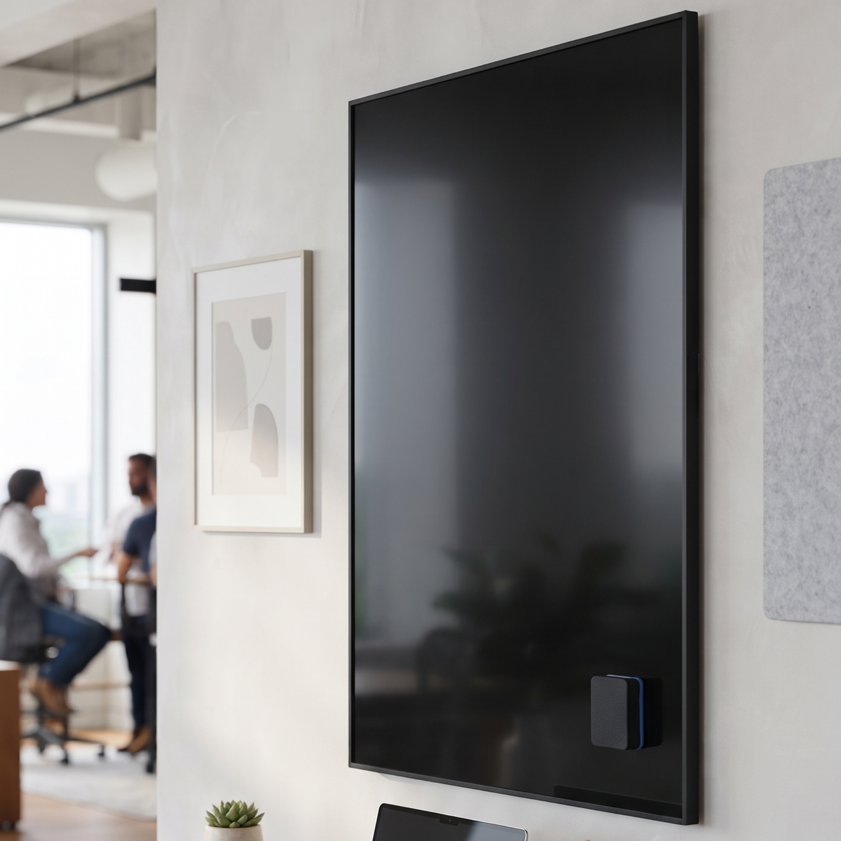 Dark Framed Glass Writing Board