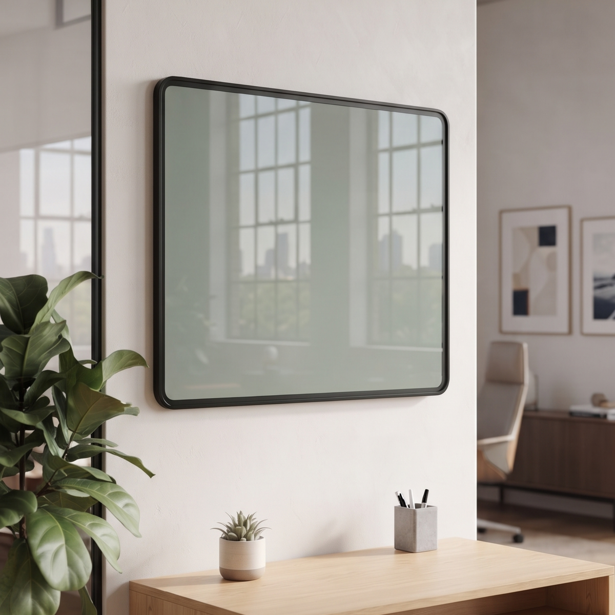Modern Magnetic Glass Dry Erase Board