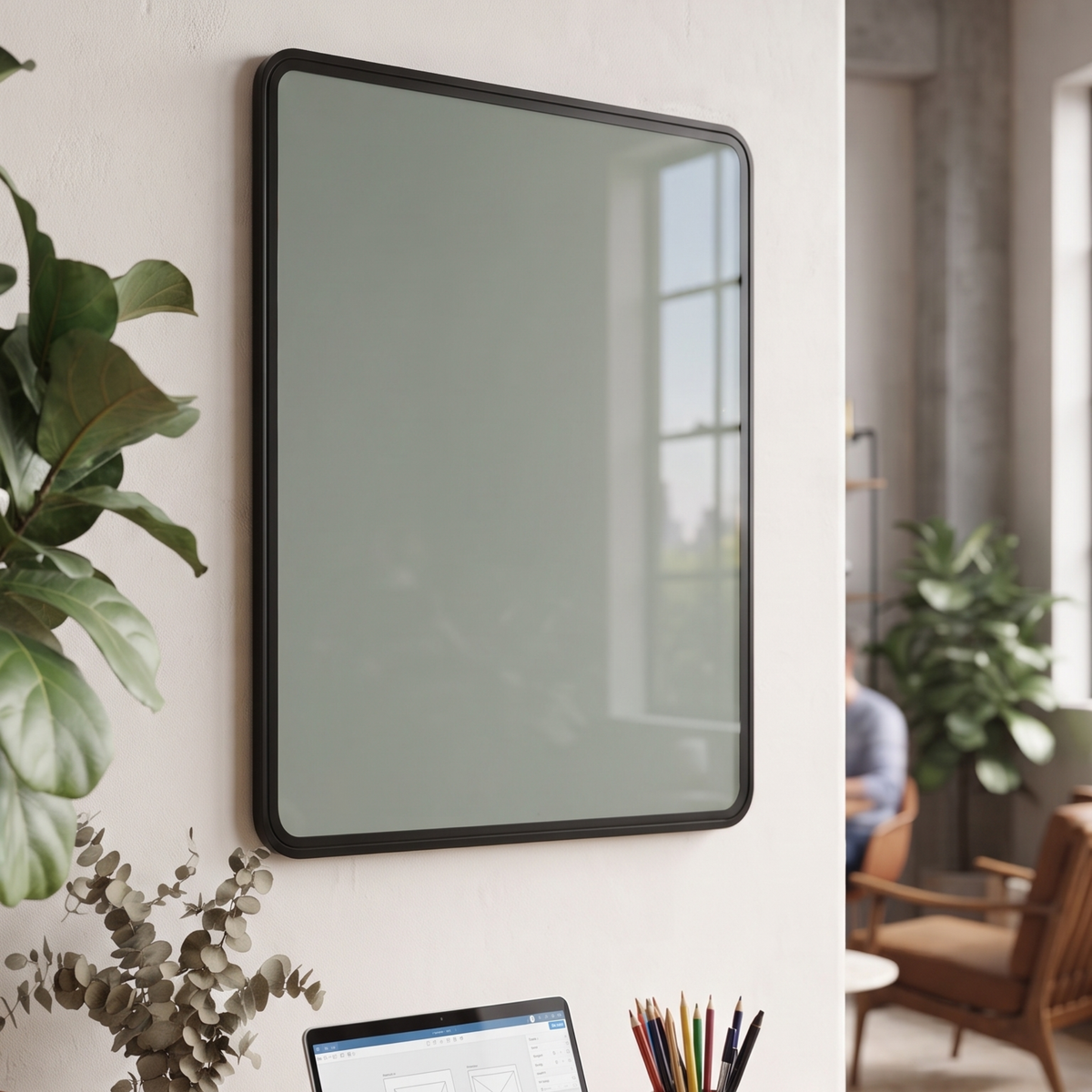 Modern Magnetic Glass Dry Erase Board