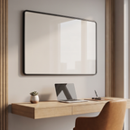 Framed Magnetic Glass Whiteboard for Office and Home