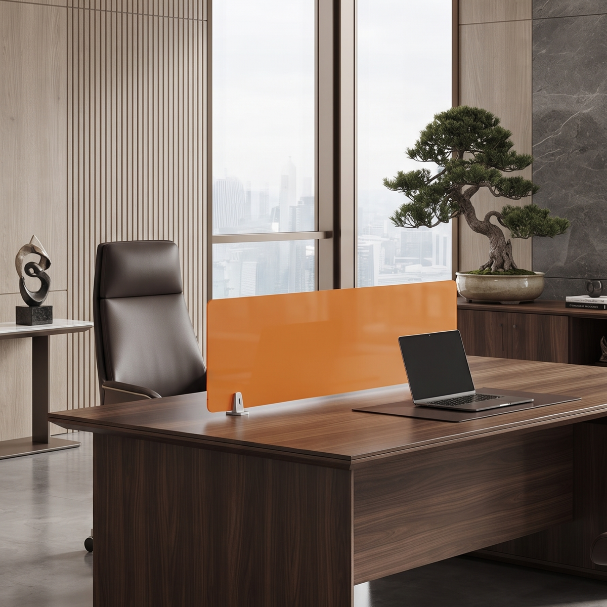 Office Workstation Glass Divider Panel